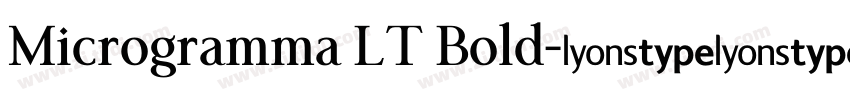 Microgramma LT Bold字体转换